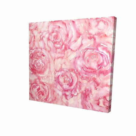 FONDO 12 x 12 in. Roses In Watercolor-Print on Canvas FO2795144